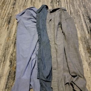 BUNDLE Mens Gap Medium Tall button up shirts blue and gray